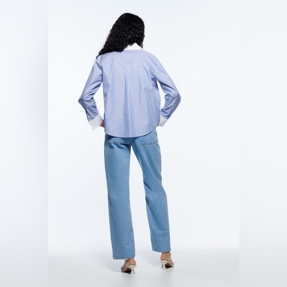 Zara Striped Shirt with Neck Tie - Picture 8 of 8